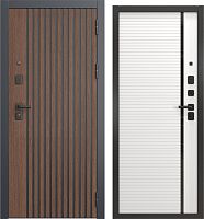 Входная дверь Н-176/173 люкс (Дуб кантри темный / Шагрень белая)